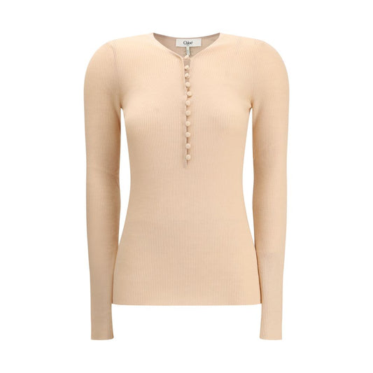 Chloé Merino Wool Henley Sweater