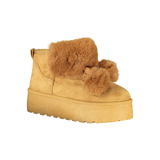 Laura Biagiotti Brown Polyester Women Boot