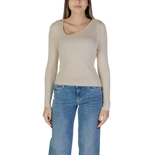 Vila Clothes Cream Viscose Sportswear