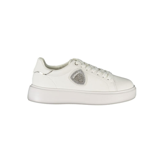Blauer White Leather Women Sneaker