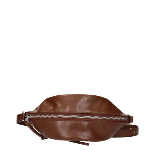 Jil Sander Brown Leather Crossbody Bags
