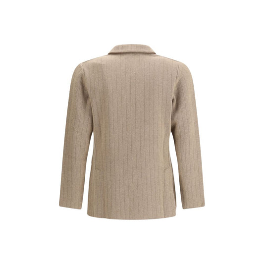 Lardini Double-breasted Knit Jacket
