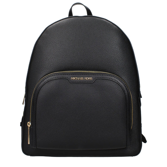 Michael Kors Black Leather Backpacks