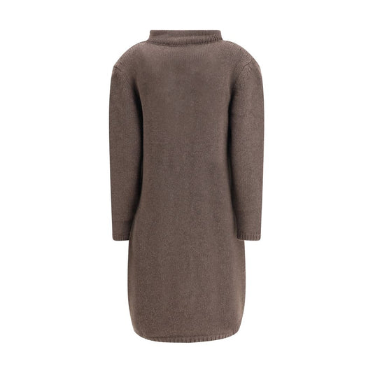 Ella Semi-long Sweater with a front hook-and-eye closure