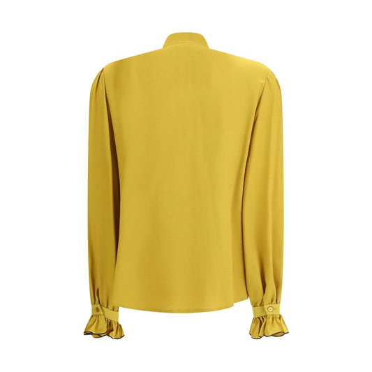 Valentino Silk Ruffle Pleated Blouse