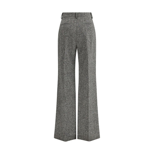 Valentino Bottonato Natté Wool Trousers