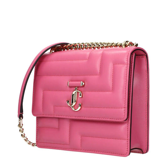 Jimmy Choo Pink Leather Shoulder Bags