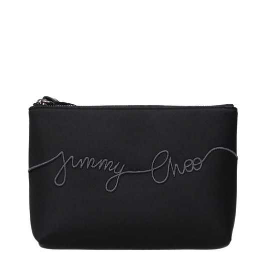 Jimmy Choo Black Satin Clutch Bags