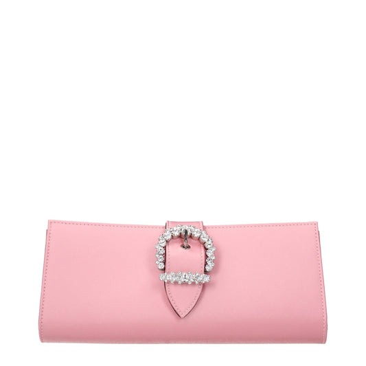Jimmy Choo Pink Satin Clutch Bags