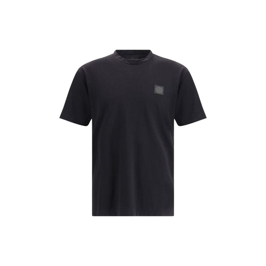 Stone Island Crew-neck T-shirt with monochrome compass logo