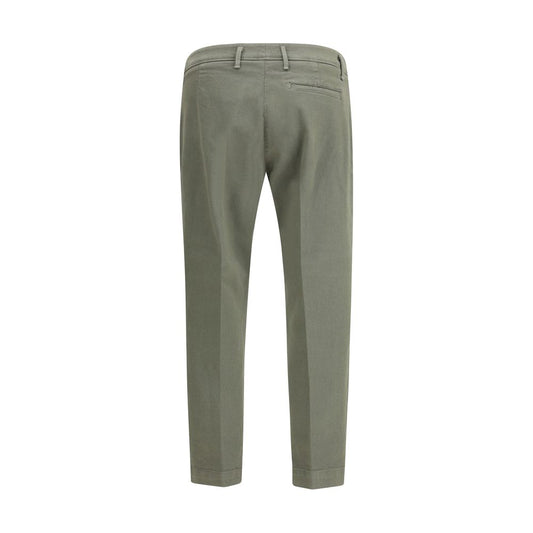 Cruna Green Cotton Casual Pants