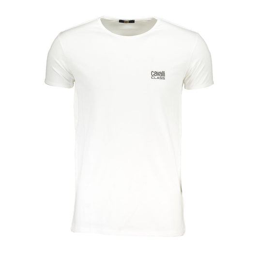 Cavalli Class White Cotton T-Shirt