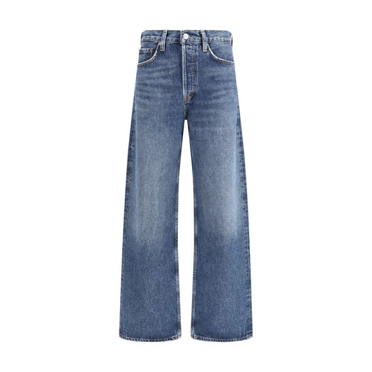 Agolde Blue Cotton Straight-Leg Jeans