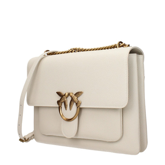 PINKO Beige Leather Crossbody Bag