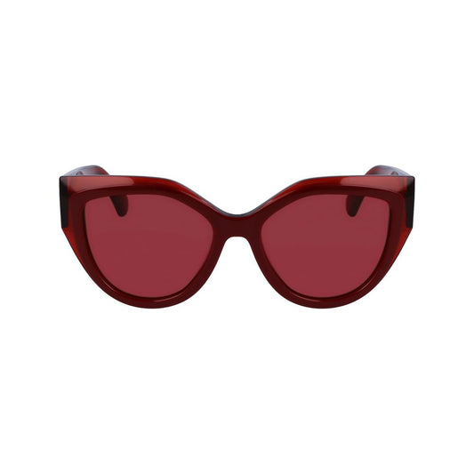Ferragamo Red Acetate Sunglasses