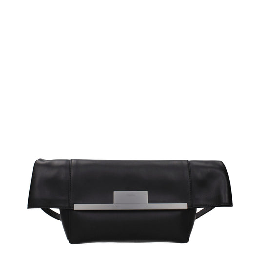 Max Mara Black Leather Shoulder Bag