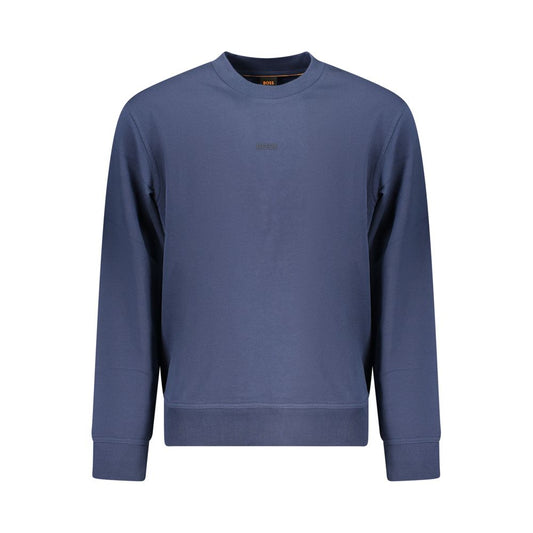 Hugo Boss Blue Cotton Sweatshirt