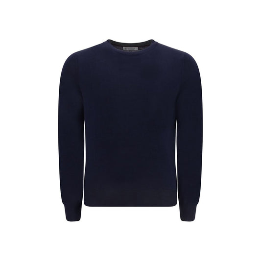 Brunello Cucinelli Blue Fleece Wool Sweater