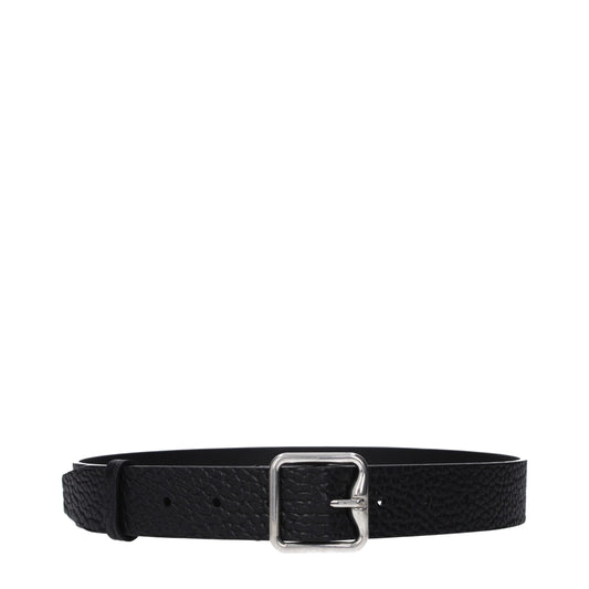Burberry Black Leather Regular Belt
