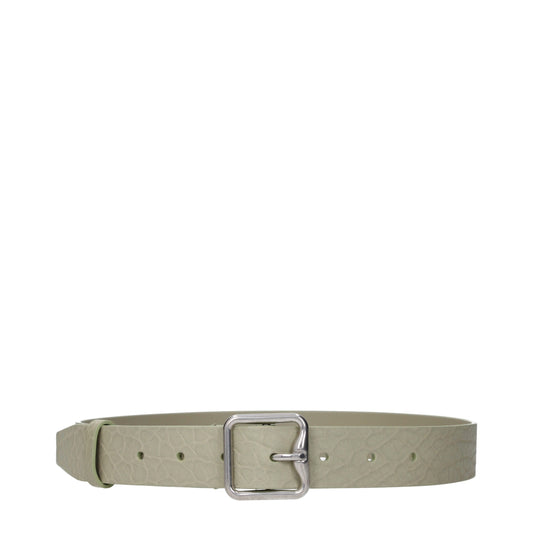 Burberry Green Leather Regular Belt