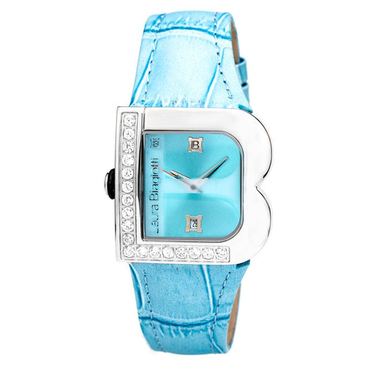 Laura Biagiotti Blue Leather Dress Watch
