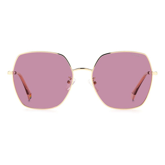 Polaroid Rose Gold Stainless Steel Sunglasses