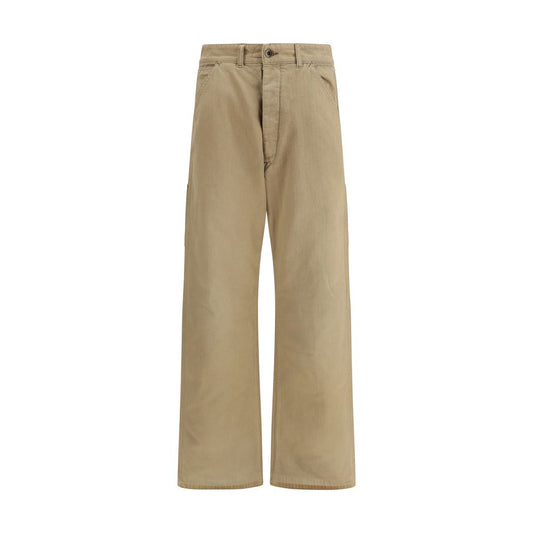 Margiela Beige Cotton Cargo Pants