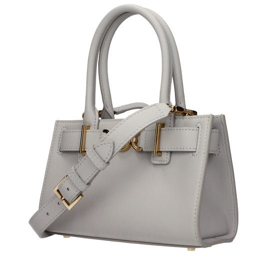 Versace Gray Leather Handbag