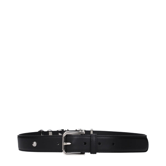 Dolce & Gabbana Black Leather Regular Belt