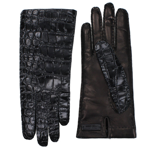 Miu Miu Black Leather Gloves