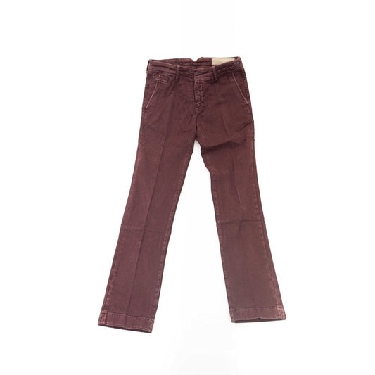Jacob Cohen Burgundy Cotton Chino Pants