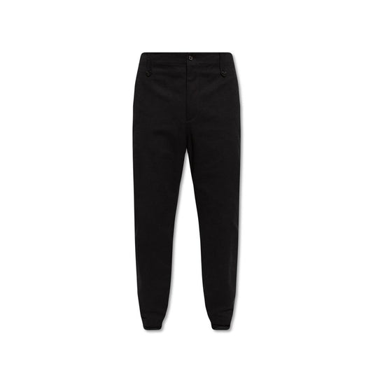 Alexander McQueen Black Cotton Casual Pants
