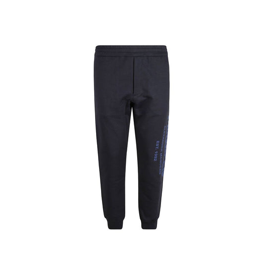 Alexander McQueen Blue Cotton Joggers Workout Pants