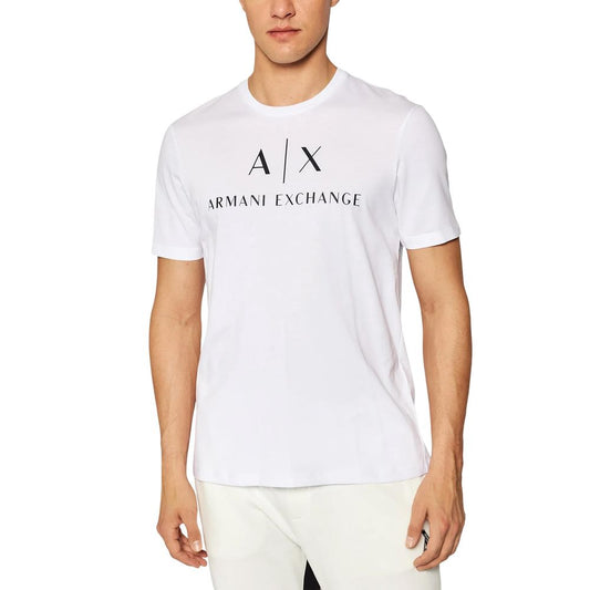 Armani Exchange White Cotton T-Shirt