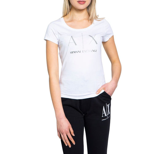 Armani Exchange White Cotton T-Shirt