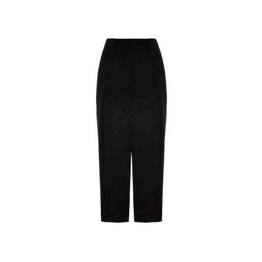 Balmain Black Viscose Casual Pants