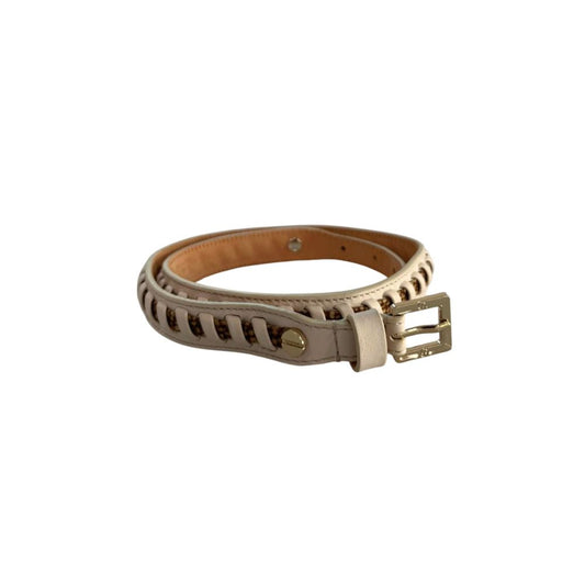 Borbonese White Leather Women's Belt