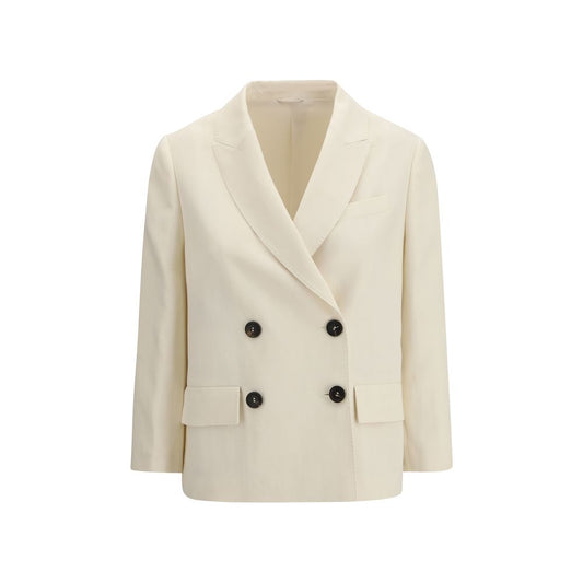 Brunello Cucinelli Cream Viscose Jackets And Coat
