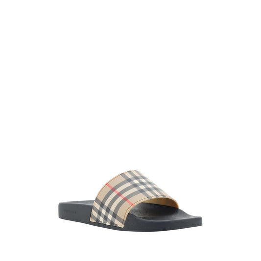 Burberry Brown Rubber Flat Sandals