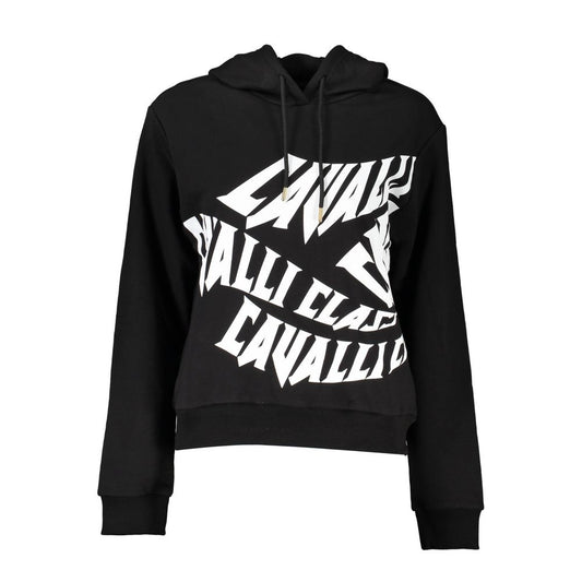 Cavalli Class Black Cotton Sweater