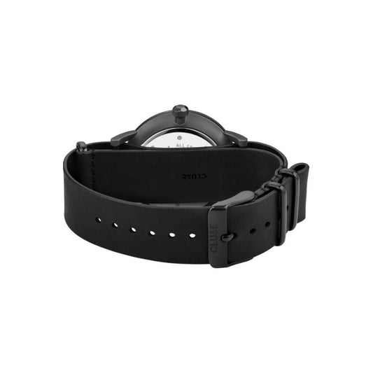 Cluse Black Leather Watch
