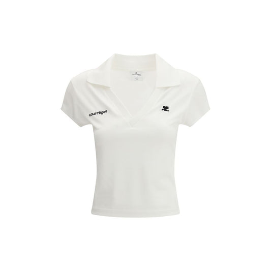 Courrèges White Cotton Polo Shirt