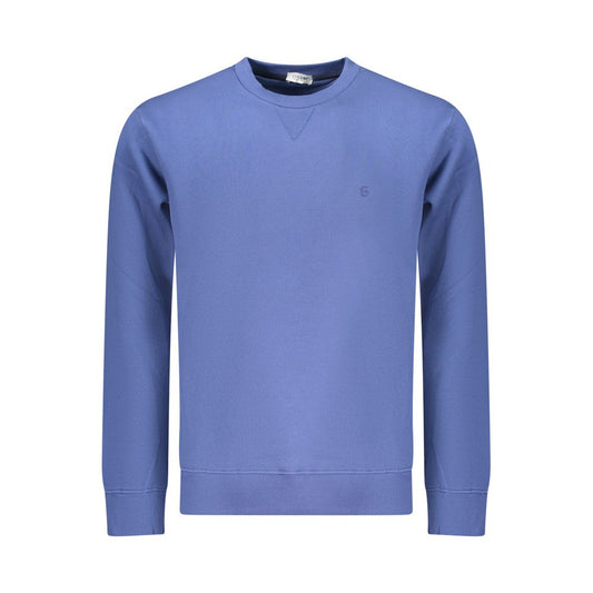 Coveri Moving Blue Cotton Men Sweatshirt