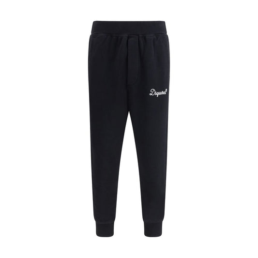 Dsquared² Black Cotton Joggers Workout Pants