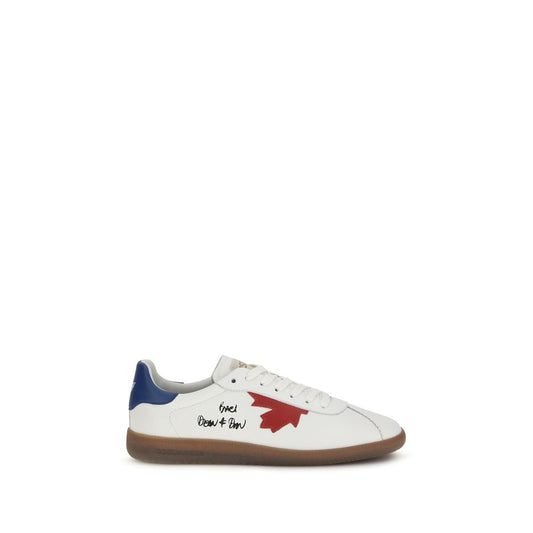 Dsquared² White Calf Leather Bos Taurus Chunky Sneakers