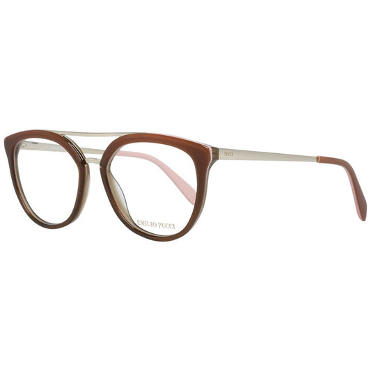 Emilio Pucci Brown Metal & Plastic Glasses Frames