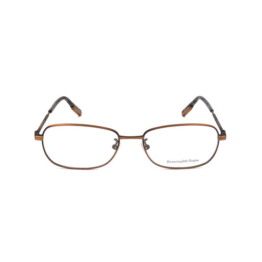 Ermenegildo Zegna Brown Metal Glasses Frames