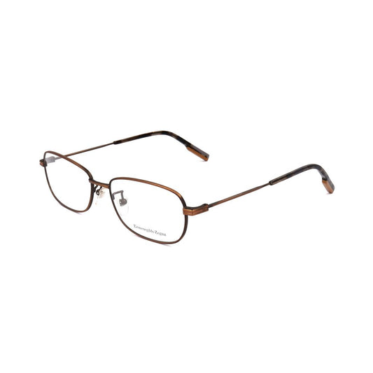 Ermenegildo Zegna Brown Metal Glasses Frames