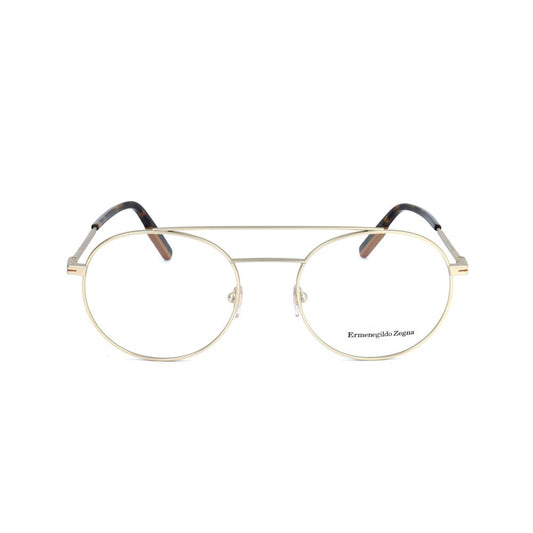 Ermenegildo Zegna Gold Metal Glasses Frames
