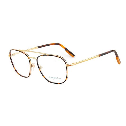 Ermenegildo Zegna Gold Metal Glasses Frames